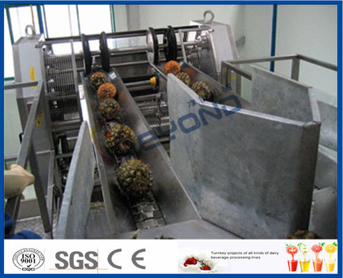 Sepenuhnya PLC Automatic Control Pengolahan Nanas Line Untuk Mesin Pengolahan Jus Buah