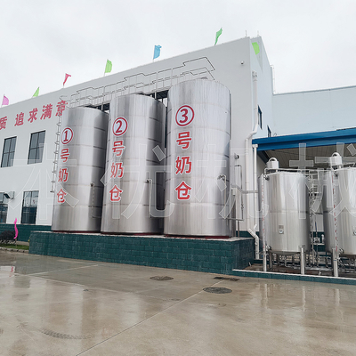 Tangki Stainless Steel Outdoor Silo Penyimpanan Susu 10.000 Galon